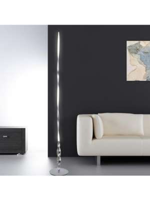 Lámpara de pie cromada Mar, 175 cm, 26W LED