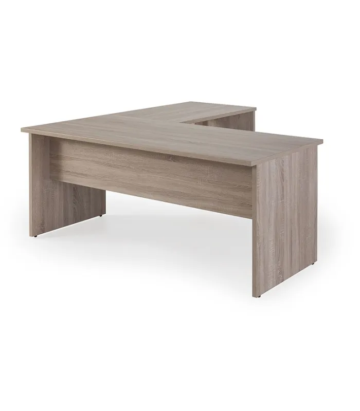 Mesa esquinera olmo claro para oficina y estudio