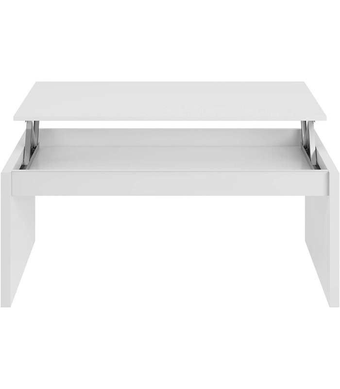 White gloss lifting center table