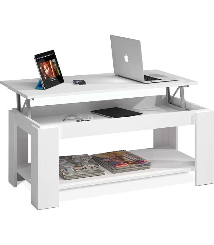 Ambit risetable coffee table in artik white