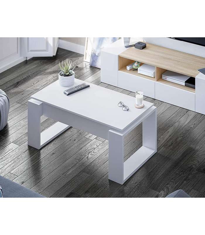 Mesa de centro elevable Zin anco Artik, 100 cm (Ancho) x 50 cm