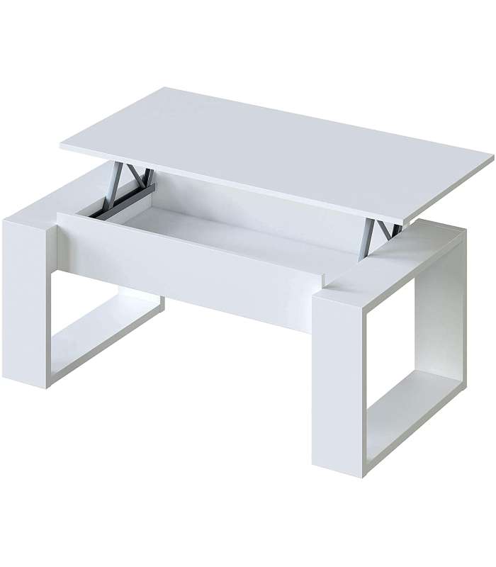 Frs Mesas centro Mesa de centro elevable Zin blanco Artik, 100