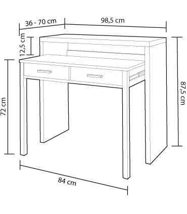Tyron White Artik Extensible Desk