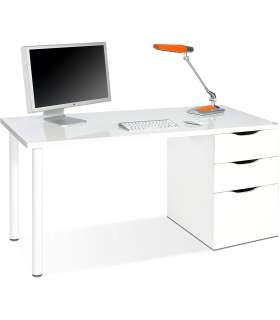 Mesa de computador reversível em branco 74 cm(altura)138