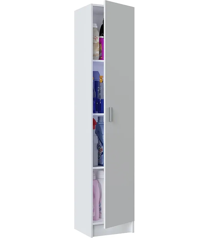 White or oak multipurpose cabinet Use 37 cm wide