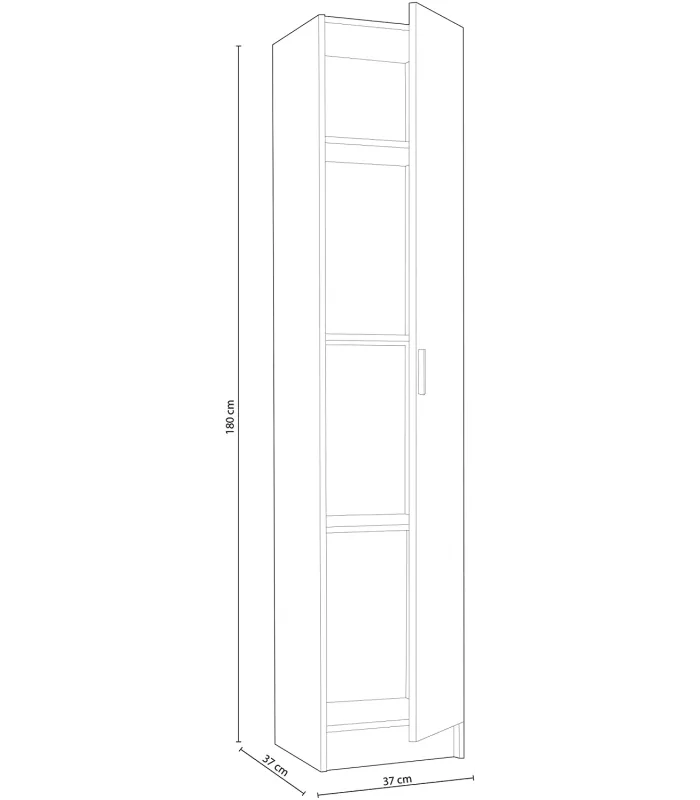 White or oak multipurpose cabinet Use 37 cm wide