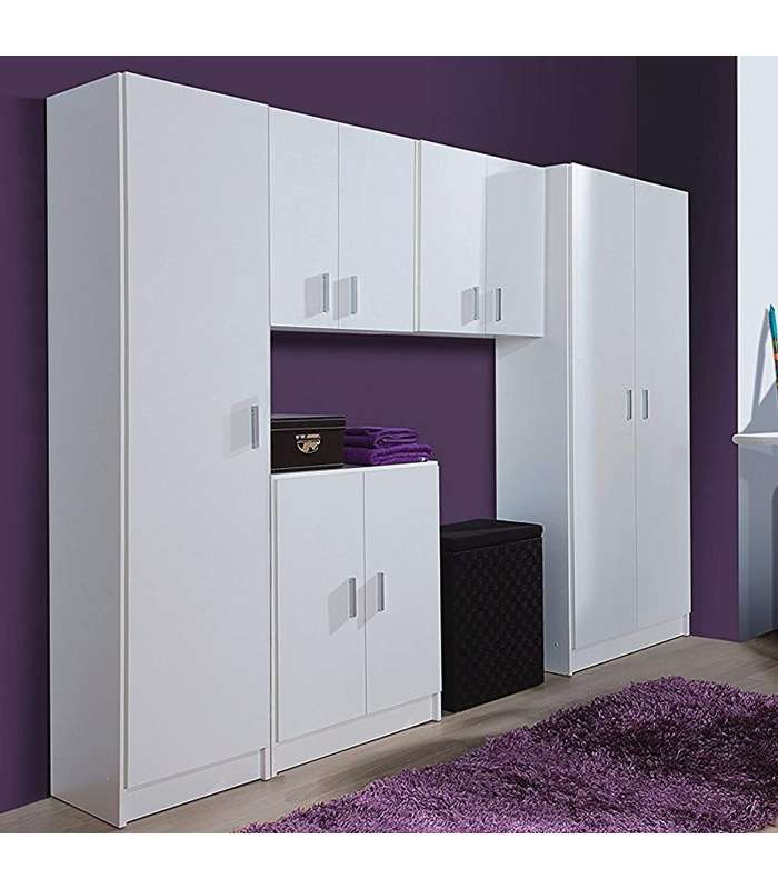 White or oak multipurpose cabinet Use 37 cm wide