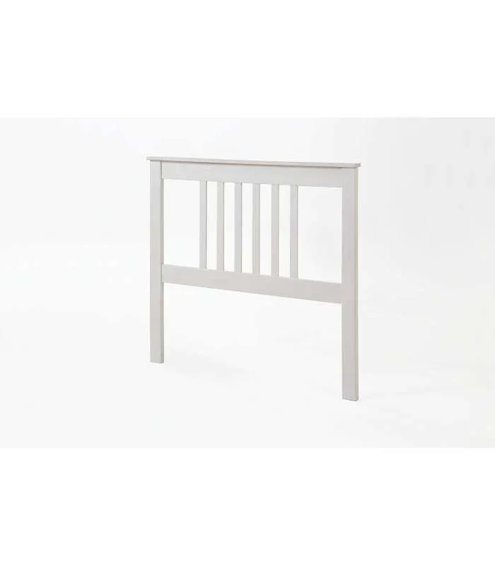 Cabecero Tabac blanco translucido 160cm, madera maciza