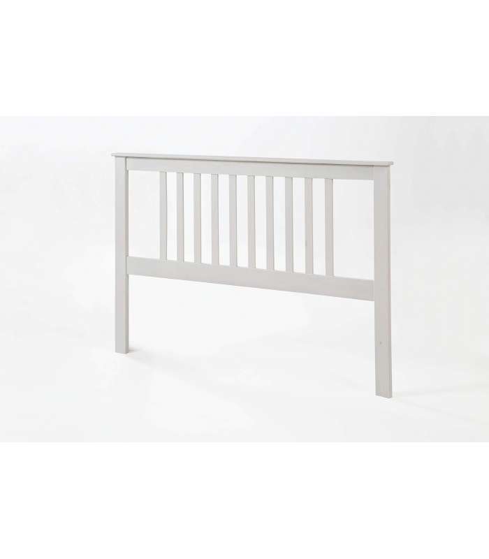 Dogar Cabecero Tabac Pino Macizo, para Cama somier de 135, Color Blanco Translucido 100x147x2  Alto-Ancho_Fondo 