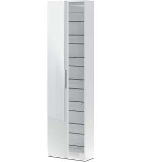 Mueble zapatero Eco de 3 puertas acabado blanco, 60 cm(ancho) 107 cm(altura)  25 cm(fondo)
