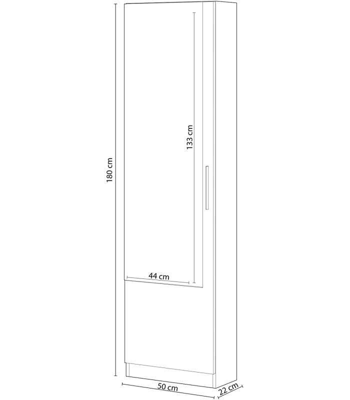 Zapatero wardrobe with mirror Gusto in various colors