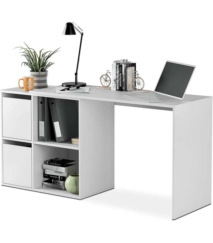 Desk Fits with 2-door, 2-hole reversible buc.