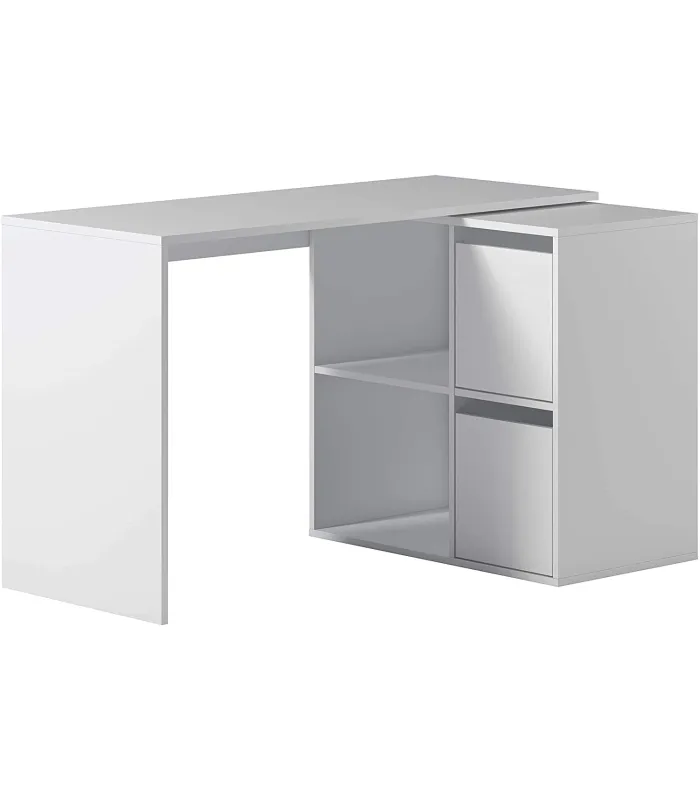 Escritorio Adapta blanco con 2 puertas y 2 huecos