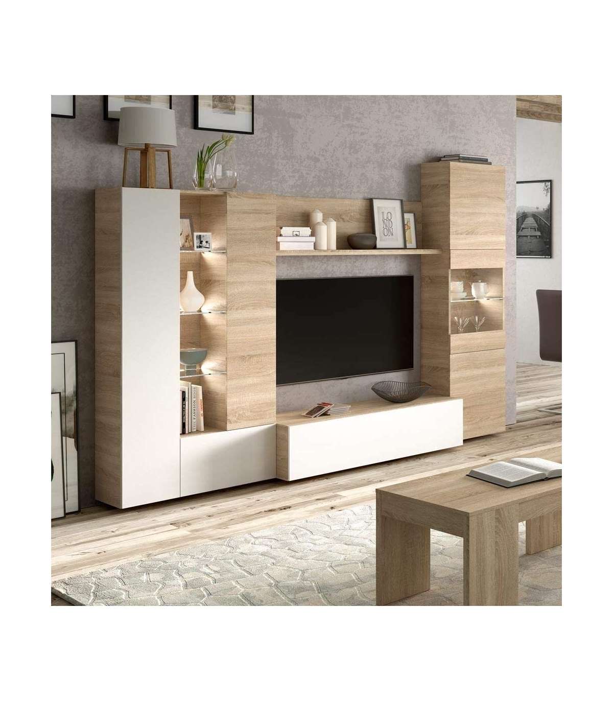 Mueble auxiliar de madera ESTEFANIA blanco, Diseño Juvenil