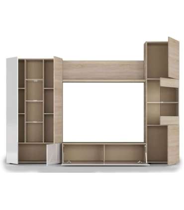 Disegno living room furniture in Canadian oak and bright white