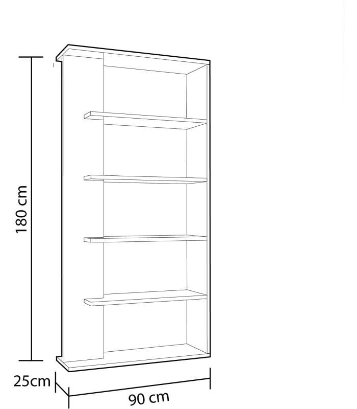 High Alida shelf with 5 shelves.