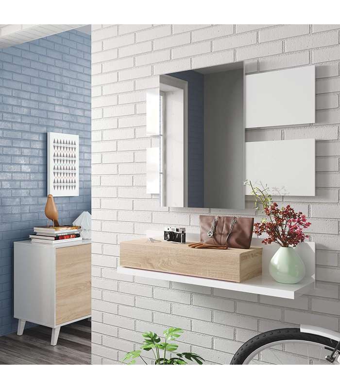 Hall with drawer + Modern Mirror