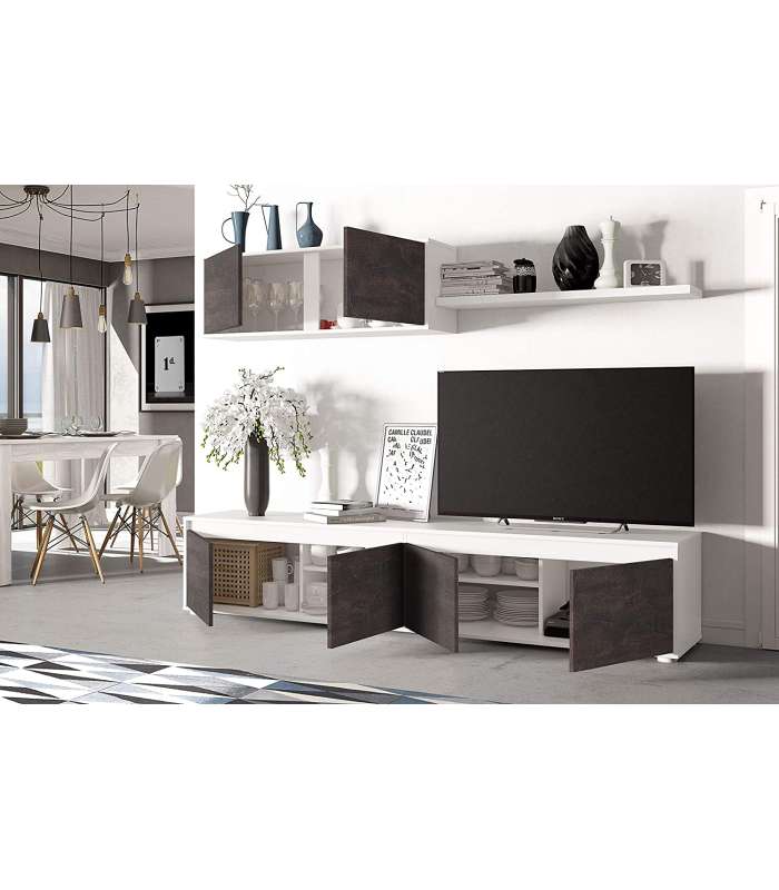 Frs Conjuntos salon Mueble salon Estambul Blanco Artik- Oxido