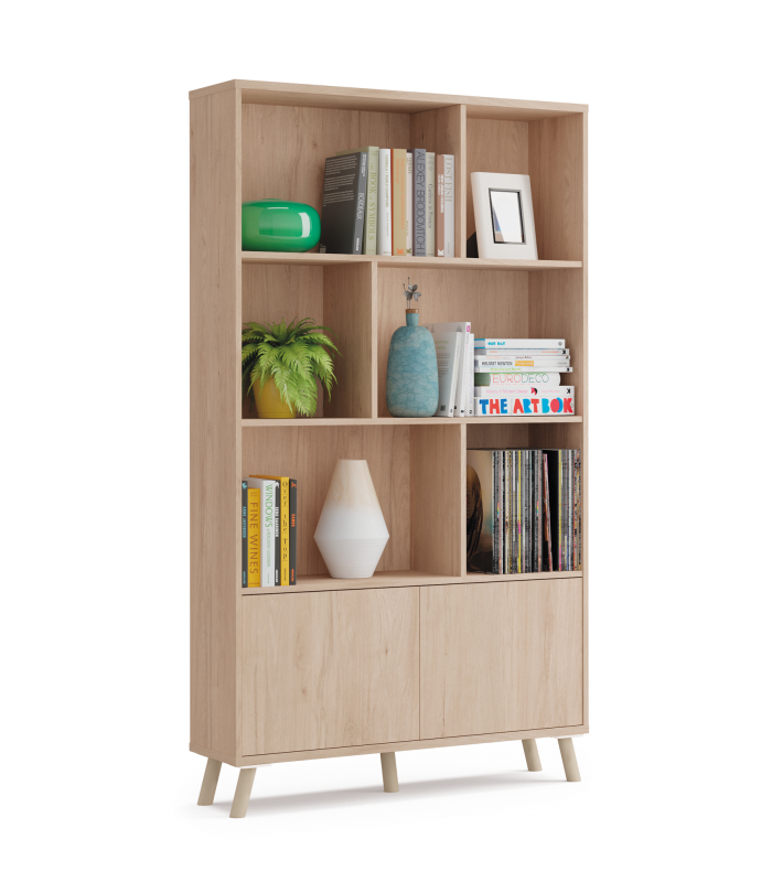 Librería Oslo acabado aurora 180 cm(alto)100 cm(ancho)30