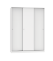 Roupeiro 3 portas deslizantes Tibete branco finish, 200 cm (alto) 150 cm (largura)55 cm (de volta)