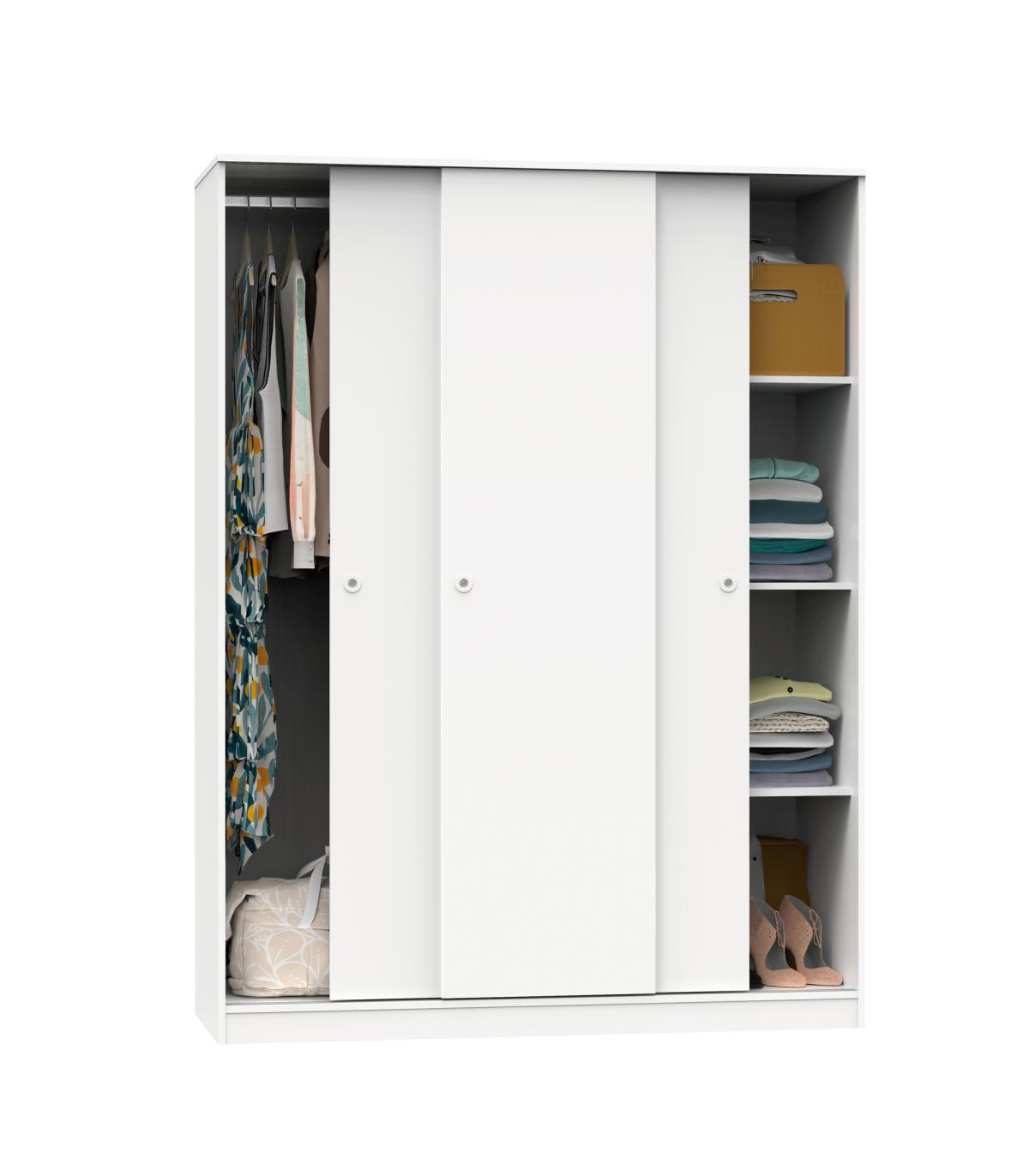 Armario ropero 3 puertas correderas Tibet dos colores a elegir.