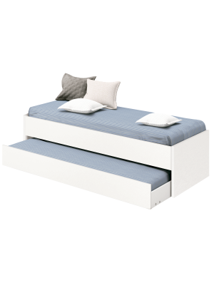Cama nido Tibet blanca, 54x202x97 cm, ideal para dormitorios