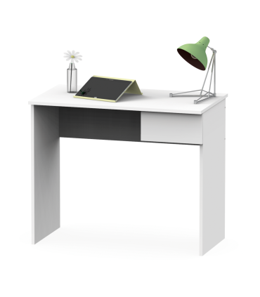 Turin desk table with a drawer in two colors.
