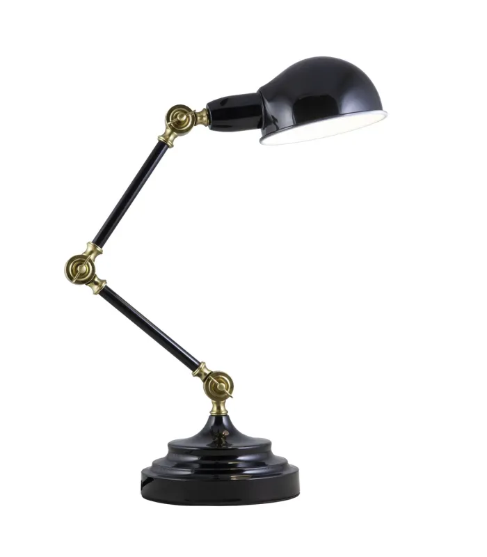 Flexo Tadao negro 70 cm, ideal para estudio y trabajo.