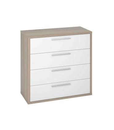Comfortable 4 drawers oak cortez/white.