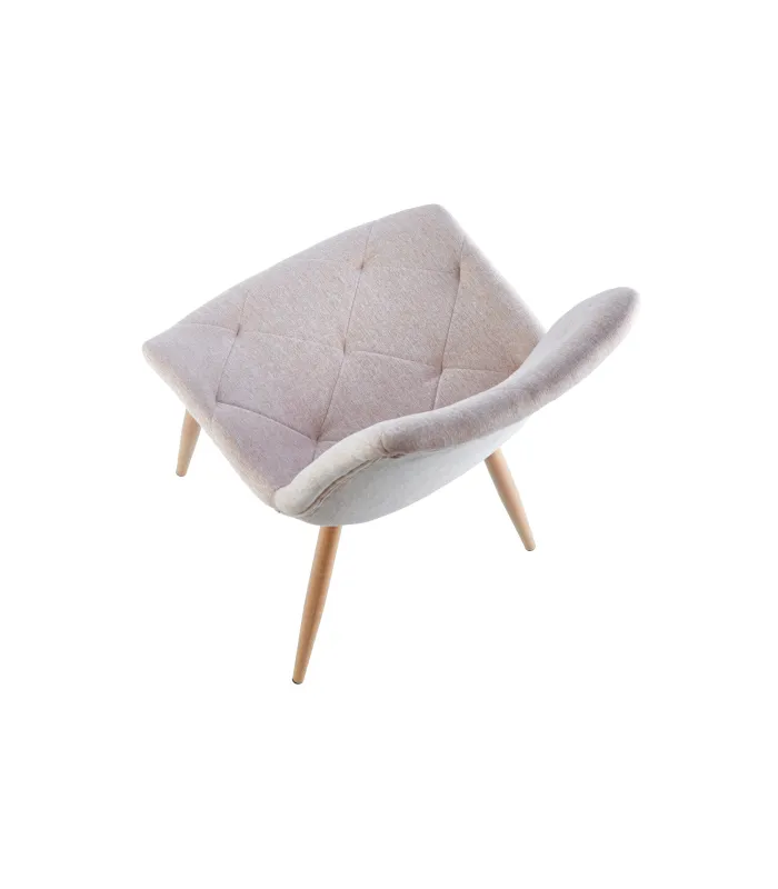 Pack de 4 sillas Marlene beige y roble, 85 cm alto