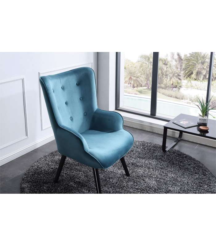 Voss fixed armchair in various colors..