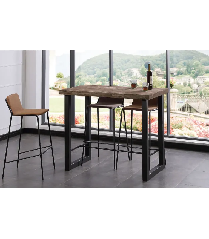 High Bar Table Loft Wild oak and black.