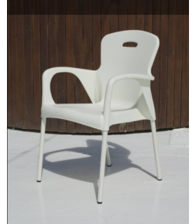 copy of Table set + 4 armchairs in aluminium Palma/Eden 150/4.