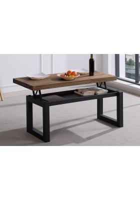 Raised center table Loft in wild oak white or black structure.