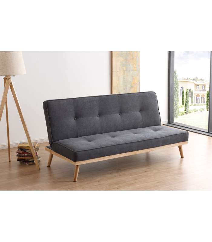 Adec Sofas cama Sofa cama clic clac modelo Fox tapizado gris