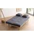 Sofa bed click tap model Fox grey fabric.