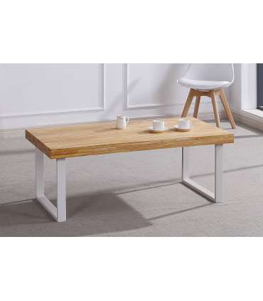 Coffee table for living room wild oak white or black structure.