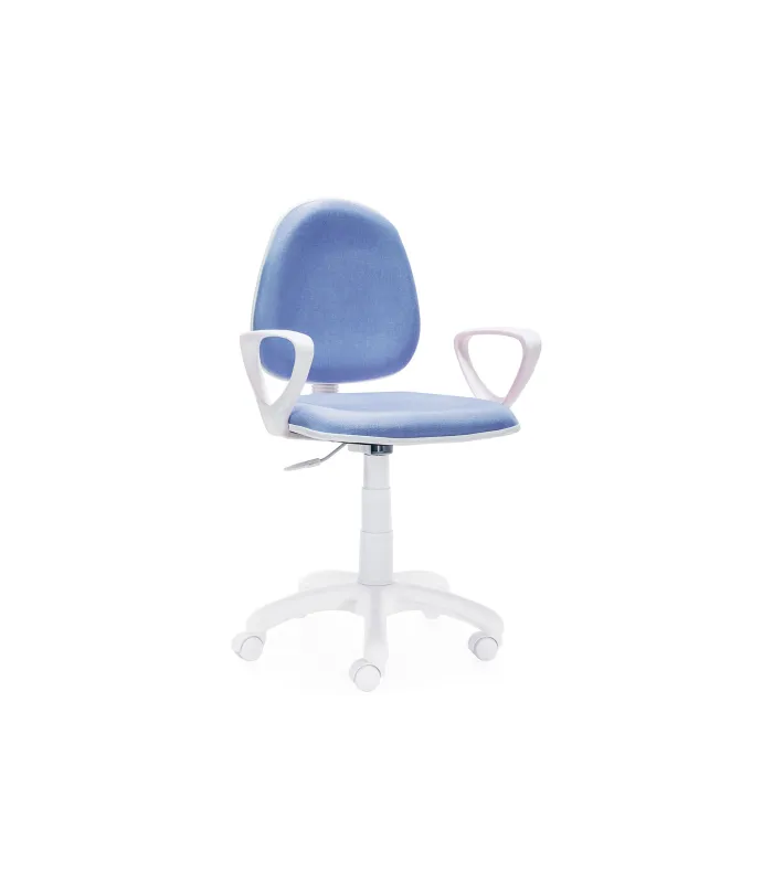 Silla de escritorio giratoria Dolphin azul, ergonómica y moderna
