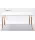 Mesa rectangular extensible Nordika acabado blanco 76