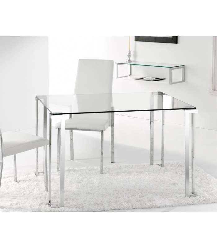 Mesa comedor fija Dali estructura cromada 75 cm(alto)120