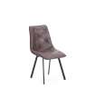 Pack 2 sillas de salón o Cocina, Diamond tapizadas en tejido color chocolate, 87 cm(alto)45 cm(ancho)63 cm(fondo).