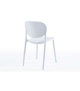 Embalagem 4 cadeiras Corey em branco e cinza 42 x 51 x 81 cm (L