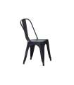 Pack de 4 sillas de comedor Tolix acabado negro, 45 x 45 x 85 cm (ancho x largo x alto)