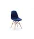 Pacote de 2 cadeiras estofadas em veludo azul Charles 45 x 48 x
