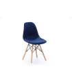 Pack de 2 sillas tapizadas en terciopelo azul Charles 45 x 48 x 84 cm (ancho x largo x alto)