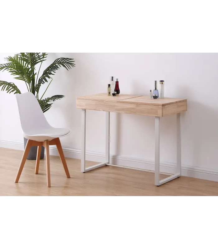 Mesa Tocador con espejo Pretty en roble nordish