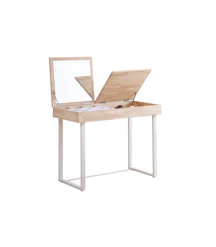 Mesa Tocador con espejo Pretty en roble nordish