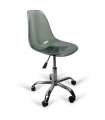 Pacote de 2 cadeiras de escritório em policarbonato Edimburgo, Profundidade: 53 cm, Largura: 46,5 cm, Altura: 80/91 cm