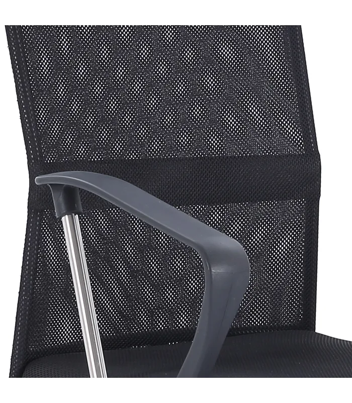 Sillón giratorio Coach negro, 64 x 64 x 112-122 cm