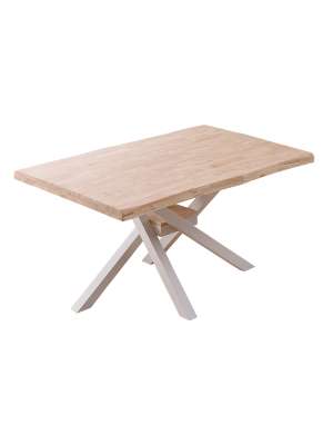 Mesa de jantar Xena 150 em carvalho nordish/branco
